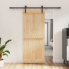 Porte coulissante Naturel et noir 85 x 210 cm 621461621461