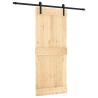 Porte coulissante Naturel et noir 85 x 210 cm 621461621461