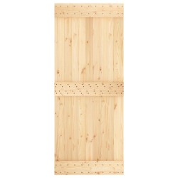 Porte coulissante Naturel et noir 85 x 210 cm 621461621461