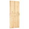 Porte coulissante Naturel et noir 85 x 210 cm 621461621461