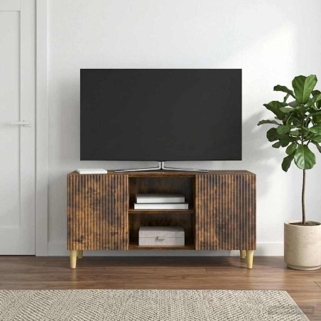 Meuble TV Chêne fumé 102 x 34,5 x 50 cm Bois d'ingénierie 621462621462