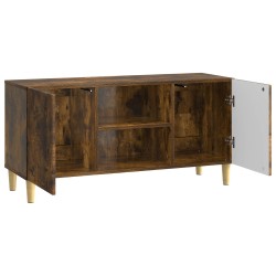 Meuble TV Chêne fumé 102 x 34,5 x 50 cm Bois d'ingénierie 621462621462