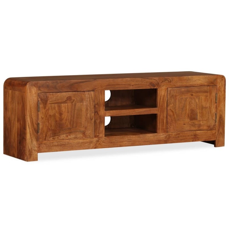 Meuble TV Bois massif avec finition miel 120 x 30 x 40 cm 621465621465