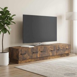 Meuble TV Chêne fumé 147 x 34,5 x 27 cm Bois d'ingénierie 621466621466