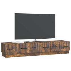 Meuble TV Chêne fumé 147 x 34,5 x 27 cm Bois d'ingénierie 621466621466
