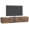 Meuble TV Chêne fumé 147 x 34,5 x 27 cm Bois d'ingénierie 621466621466