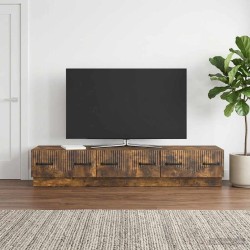 Meuble TV Chêne fumé 147 x 34,5 x 27 cm Bois d'ingénierie 621466621466