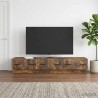 Meuble TV Chêne fumé 147 x 34,5 x 27 cm Bois d'ingénierie 621466621466