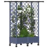 Lit Élevé avec Treillis et Toit Gris 124 x 40 x 127 cm PP 621468621468