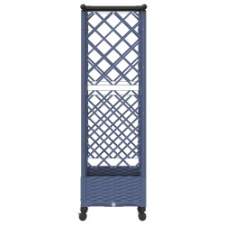 Lit Élevé avec Treillis et Toit Gris 124 x 40 x 127 cm PP 621468621468