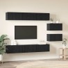Ensemble meuble TV Montage mural Chêne noir Bois d'ingénierie 621469621469