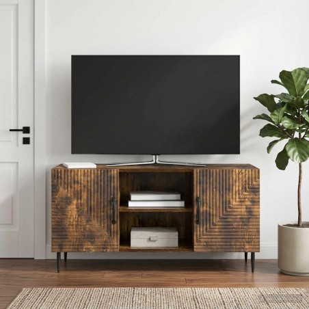 Meuble TV Chêne fumé 102 x 34,5 x 50 cm Bois d'ingénierie 621470621470