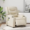 Fauteuil de massage inclinable électrique crème similicuir 621473621473