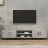 Meuble TV gris béton 180x31,5x40 cm bois d'ingénierie 621477621477