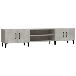 Meuble TV gris béton 180x31,5x40 cm bois d'ingénierie 621477621477
