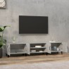 Meuble TV gris béton 180x31,5x40 cm bois d'ingénierie 621477621477