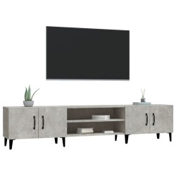 Meuble TV gris béton 180x31,5x40 cm bois d'ingénierie 621477621477