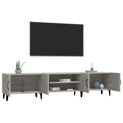 Meuble TV gris béton 180x31,5x40 cm bois d'ingénierie 621477621477