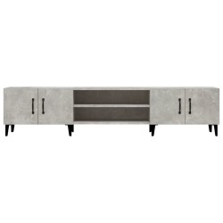 Meuble TV gris béton 180x31,5x40 cm bois d'ingénierie 621477621477