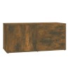 Meuble TV Chêne fumé 80x34x36 cm Bois d'ingénierie 621478621478