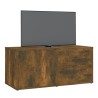 Meuble TV Chêne fumé 80x34x36 cm Bois d'ingénierie 621478621478