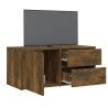 Meuble TV Chêne fumé 80x34x36 cm Bois d'ingénierie 621478621478