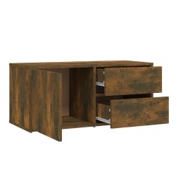 Meuble TV Chêne fumé 80x34x36 cm Bois d'ingénierie 621478621478