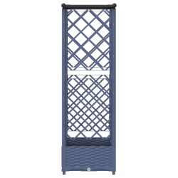 Lit Élevé avec Treillis et Toit Gris 124 x 40 x 121 cm PP 621479621479