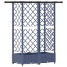 Lit Élevé avec Treillis et Toit Gris 124 x 40 x 121 cm PP 621479621479