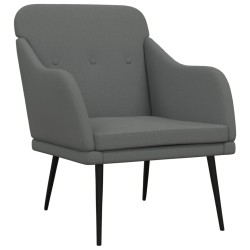 Fauteuil Gris foncé 63x76x80 cm Tissu 621481621481