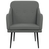 Fauteuil Gris foncé 63x76x80 cm Tissu 621481621481