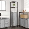 Meuble de salle de bain avec étagères sonoma gris 36x35x165 cm 621483621483