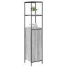 Meuble de salle de bain avec étagères sonoma gris 36x35x165 cm 621483621483