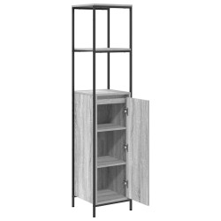 Meuble de salle de bain avec étagères sonoma gris 36x35x165 cm 621483621483