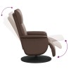 Fauteuil inclinable avec repose-pieds marron similicuir 621486621486