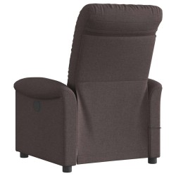 Fauteuil de massage inclinable Marron foncé Tissu 621487621487