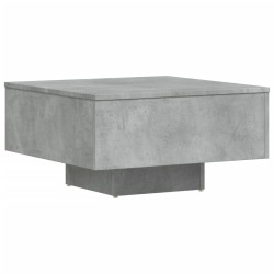 Table basse gris béton 60x60x31,5 cm bois d'ingénierie 621489621489
