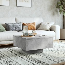 Table basse gris béton 60x60x31,5 cm bois d'ingénierie 621489621489