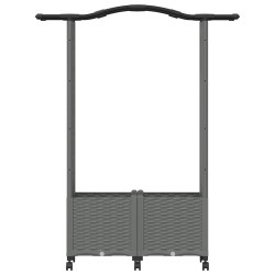 Lit Élevé avec Treillis et Toit Gris clair 125 x 40 x 144 cm PP 621490621490