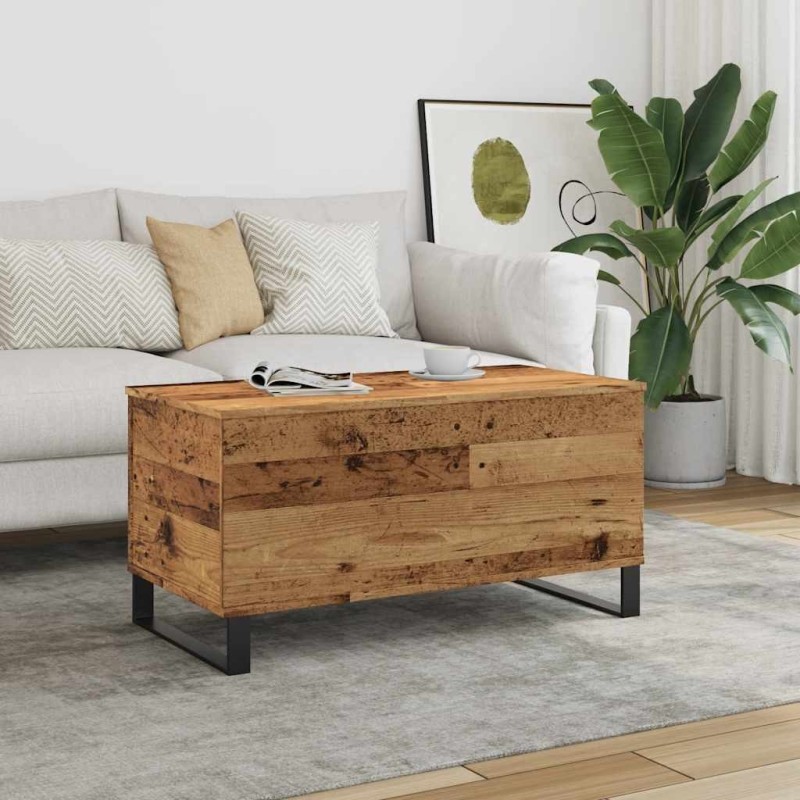 Table basse vieux bois 90x44,5x45 cm bois d'ingénierie 621494621494