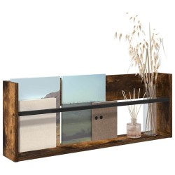 Étagère à magazines avec étagère Chêne fumé 80 x 12 x 30 cm 621497621497