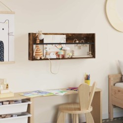 Étagère à magazines avec étagère Chêne fumé 80 x 12 x 30 cm 621497621497