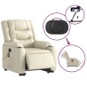 Fauteuil inclinable de massage électrique crème similicuir 621500621500