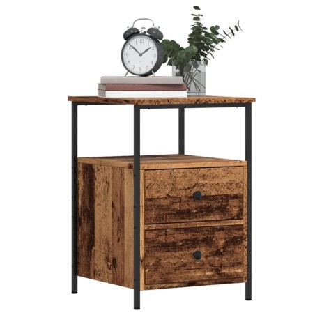 Table de chevet vieux bois 34x35,5x50 cm bois d’ingénierie 621501621501