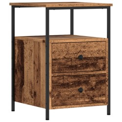 Table de chevet vieux bois 34x35,5x50 cm bois d’ingénierie 621501621501