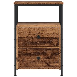 Table de chevet vieux bois 34x35,5x50 cm bois d’ingénierie 621501621501