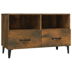 Meuble TV Chêne fumé 80x36x50 cm Bois d'ingénierie 621502621502