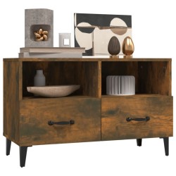 Meuble TV Chêne fumé 80x36x50 cm Bois d'ingénierie 621502621502