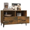 Meuble TV Chêne fumé 80x36x50 cm Bois d'ingénierie 621502621502