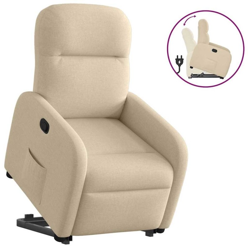 Fauteuil inclinable Crème Tissu 621503621503